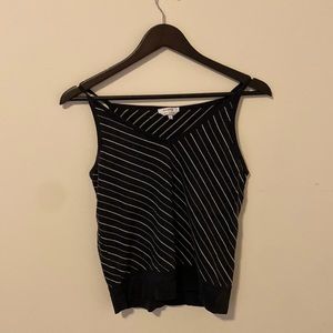 MaXMara Navy Blue Striped Top M